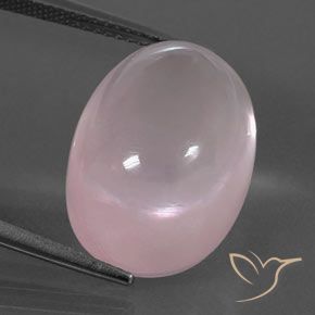 Cuarzo rosa rosa natural de 20,78 ct, corte óvalo, transparente