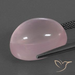 Cuarzo rosa Rosado claro natural de 19.79 ct, Ovalada, Transparente