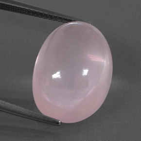 Cuarzo rosa rosa natural de 16,81 ct, corte óvalo, transparente