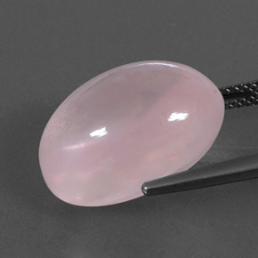 Cuarzo rosa rosa natural de 16,81 ct, corte óvalo, transparente