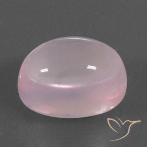 Cuarzo rosa Rosado coral natural de 21.41 ct, Ovalada, Transparente
