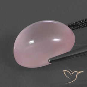 Cuarzo rosa Rosado coral natural de 17.46 ct, Ovalada, Transparente