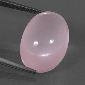 Cuarzo rosa rosa natural de 21,33 ct, corte óvalo, transparente