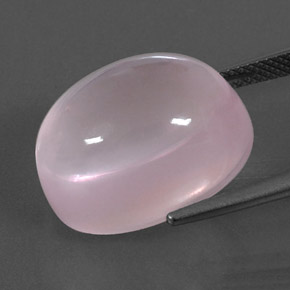 Cuarzo rosa rosa natural de 21,33 ct, corte óvalo, transparente