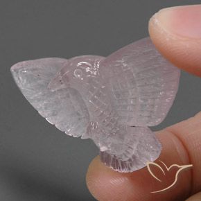 Cuarzo rosa Rosado claro natural de 37.25 ct, Elegante, Transparente / Translúcido