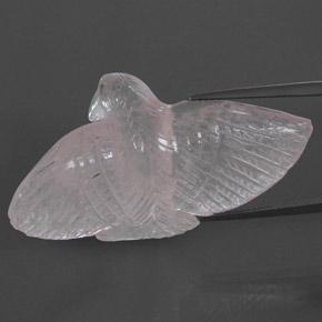 Cuarzo rosa rosa natural de 47,48 ct, forma elegante, transparente
