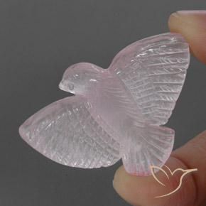 Cuarzo rosa Rosado muy claro natural de 45.49 ct, Elegante, Translúcido
