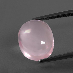Cuarzo rosa rosa natural de 4,95 ct, corte óvalo, transparente