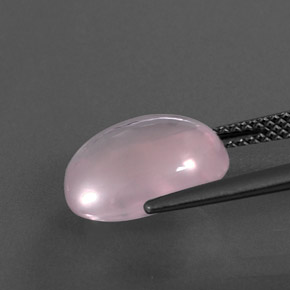 Cuarzo rosa rosa natural de 4,95 ct, corte óvalo, transparente