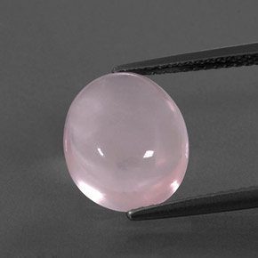 Cuarzo rosa rosa natural de 4,89 ct, corte óvalo, transparente