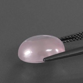 Cuarzo rosa rosa natural de 4,89 ct, corte óvalo, transparente