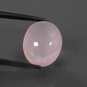 Cuarzo rosa rosa natural de 5,53 ct, corte óvalo, transparente