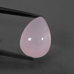 Cuarzo rosa rosa natural de 5,91 ct, en forma de pera, transparente