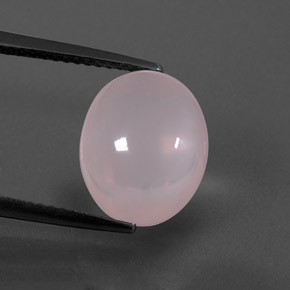 Cuarzo rosa rosa natural de 5,78 ct, corte óvalo, transparente