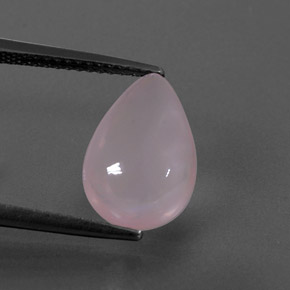 Cuarzo rosa rosa natural de 3,84 ct, en forma de pera, transparente