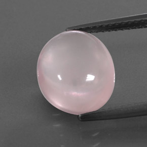 Cuarzo rosa rosa natural de 5,02 ct, corte óvalo, transparente
