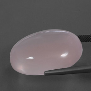 Cuarzo Rosa Rosado claro natural de 57.21 ct, Corte Óvalo, Transparente