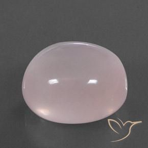 Cuarzo rosa Rosado claro natural de 47.24 ct, Ovalada, Transparente