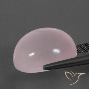 Cuarzo rosa Rosado claro natural de 47.24 ct, Ovalada, Transparente