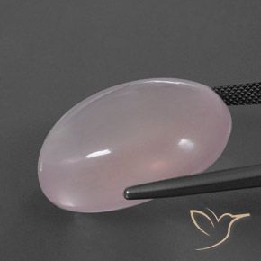 Cuarzo rosa Rosado coral natural de 49.00 ct, Ovalada, Transparente