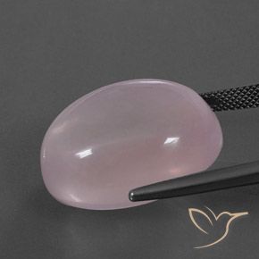 Cuarzo rosa Rosado coral natural de 43.16 ct, Ovalada, Transparente