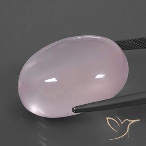 Cuarzo rosa Rosado claro natural de 63.54 ct, Ovalada, Transparente