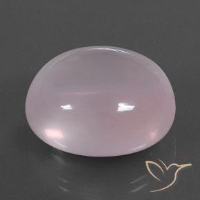 Cuarzo rosa Rosado claro natural de 48.72 ct, Ovalada, Transparente