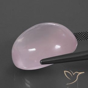 Cuarzo rosa Rosado claro natural de 48.72 ct, Ovalada, Transparente