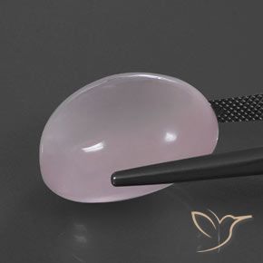 Cuarzo rosa Rosado Bubblegum natural de 38.70 ct, Ovalada, Transparente