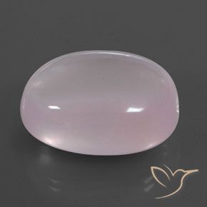 Cuarzo rosa Rosado claro natural de 59.07 ct, Ovalada, Transparente