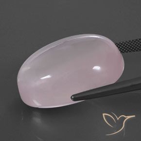 Cuarzo rosa Rosado claro natural de 59.07 ct, Ovalada, Transparente