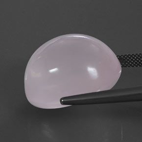 Cuarzo Rosa Rosado claro natural de 43.21 ct, Corte Óvalo, Transparente