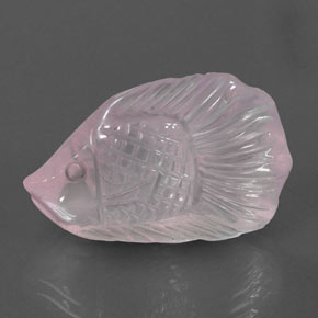Cuarzo rosa rosa natural de 23,80 ct, forma elegante, transparente