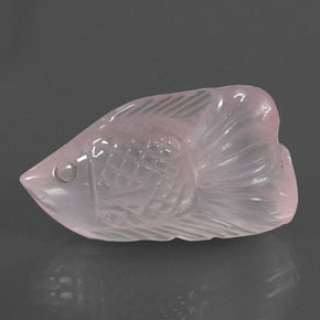 Cuarzo rosa rosa natural de 15,69 ct, forma elegante, transparente