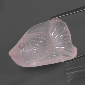 Cuarzo rosa rosa natural de 15,69 ct, forma elegante, transparente