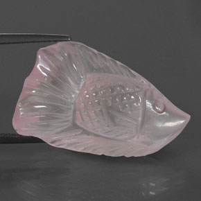Cuarzo rosa rosa natural de 20,56 ct, forma elegante, transparente