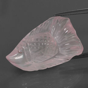Cuarzo rosa rosa natural de 20,56 ct, forma elegante, transparente