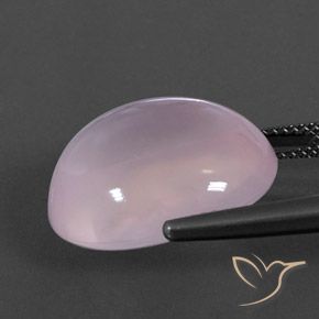 Cuarzo rosa Rosado Bubblegum natural de 19.81 ct, Ovalada, Transparente