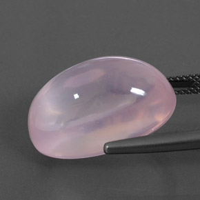 Cuarzo rosa rosa natural de 20,97 ct, corte óvalo, transparente
