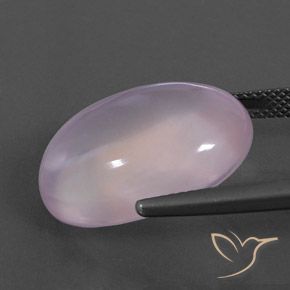 Cuarzo rosa Rosado claro natural de 18.23 ct, Ovalada, Transparente