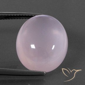 Cuarzo Rosa Rosado Bubblegum natural de 18.14 ct, Corte Óvalo, Transparente