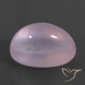 Cuarzo rosa Rosado cereza claro natural de 22.00 ct, Ovalada, Transparente