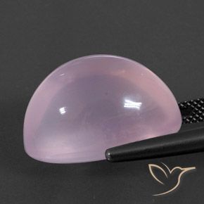 Cuarzo rosa Rosado cereza claro natural de 22.00 ct, Ovalada, Transparente