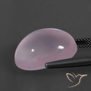 Cuarzo rosa Rosado claro natural de 16.48 ct, Ovalada, Transparente