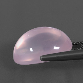 Cuarzo rosa rosa natural de 18,40 ct, corte óvalo, transparente