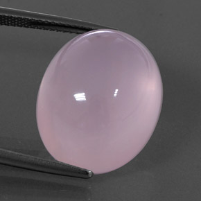 Cuarzo Rosa Rosado claro natural de 24.20 ct, Corte Óvalo, Transparente