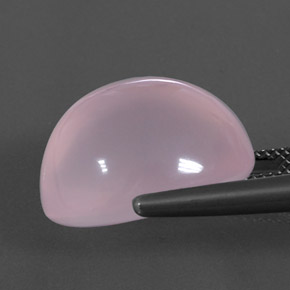 Cuarzo Rosa Rosado claro natural de 24.20 ct, Corte Óvalo, Transparente