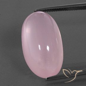 27.89ct Natural Rosado rosa medio Cuarzo rosa, Ovalada, Transparente / Translúcido