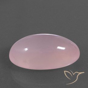 Cuarzo rosa Rosado rosa medio natural de 27.89 ct, Ovalada, Transparente / Translúcido