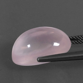 Cuarzo rosa rosa natural de 12,85 ct, transparente, transparente / translúcido